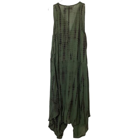 NICHOLAS K x FREE PEOPLE Size XL NWT Dahlia Tie Dye Jumpsuit Sage Green Black - Picture 8 of 16